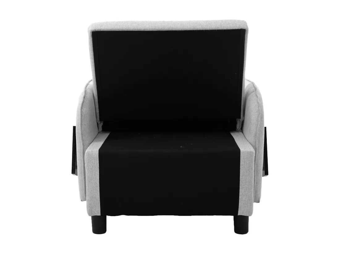 Canapé-lit simple multifonctionnel – avec fonction lit, chaise longue et fauteuil, canapé-lit réglable en trois positions, tables à thé pliantes