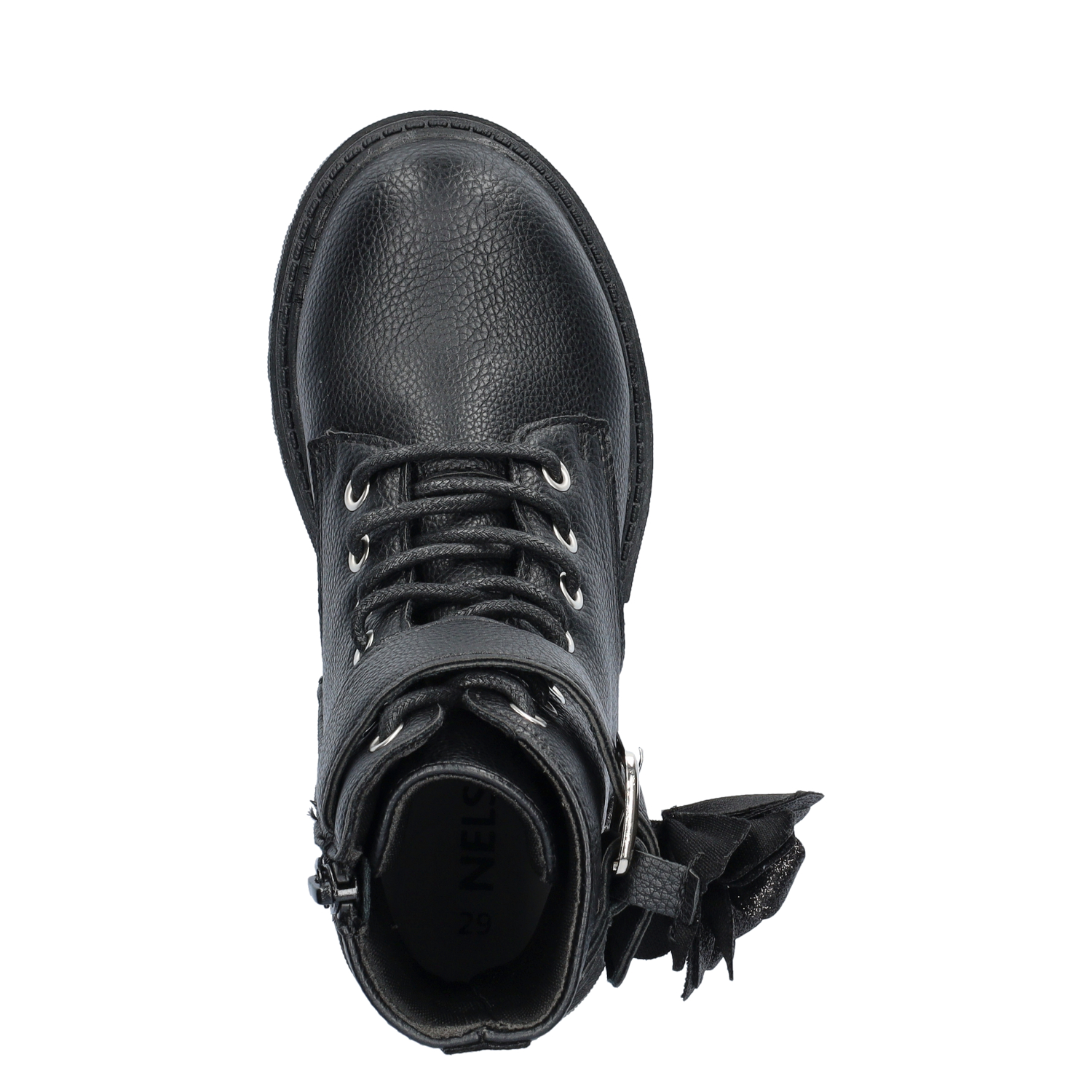 meisjes veterboot Nelson Kids Zwart