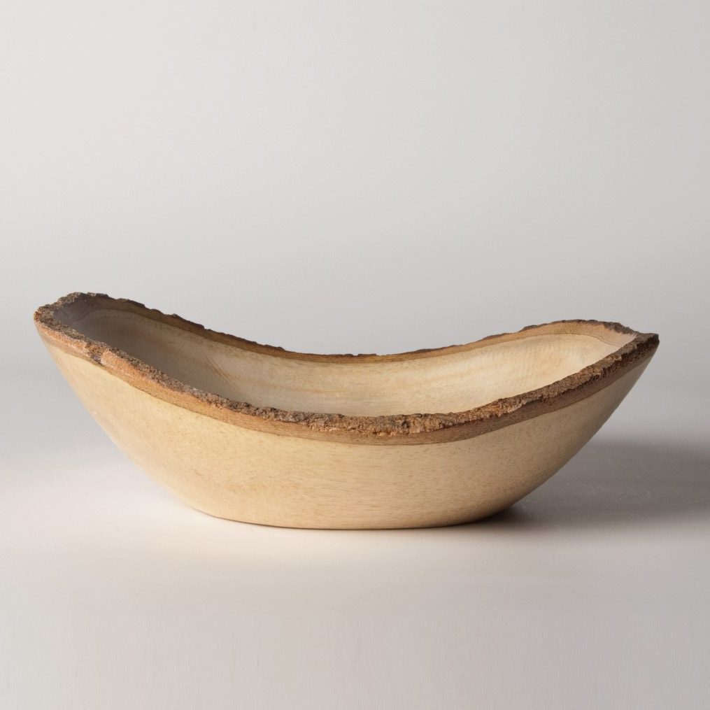 Schale mit Rinde, natur, Ø 23 cm, H 8 cm von fischer's lagerhaus