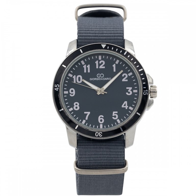 Magnifique Montre Homme Tissu Gris GIORGIO