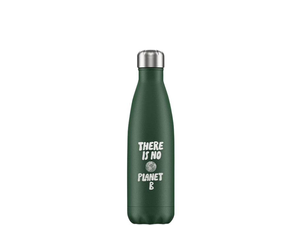 FLASKE 500 ml  RVS Drinkfles - No Planet B