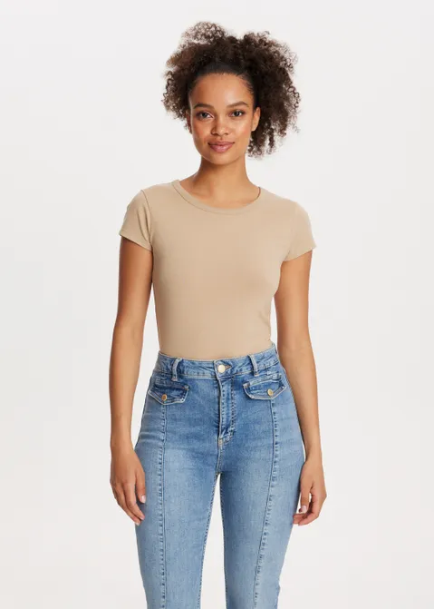Basic t-shirt zand (ZAND)