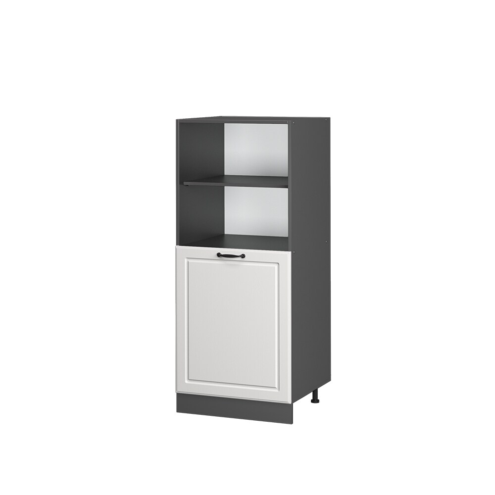 Vicco Backofenumbauschrank Küchenschrank Küchenzeile R-Line Landhaus 60 cm Anthrazit Weiß kleine Tür