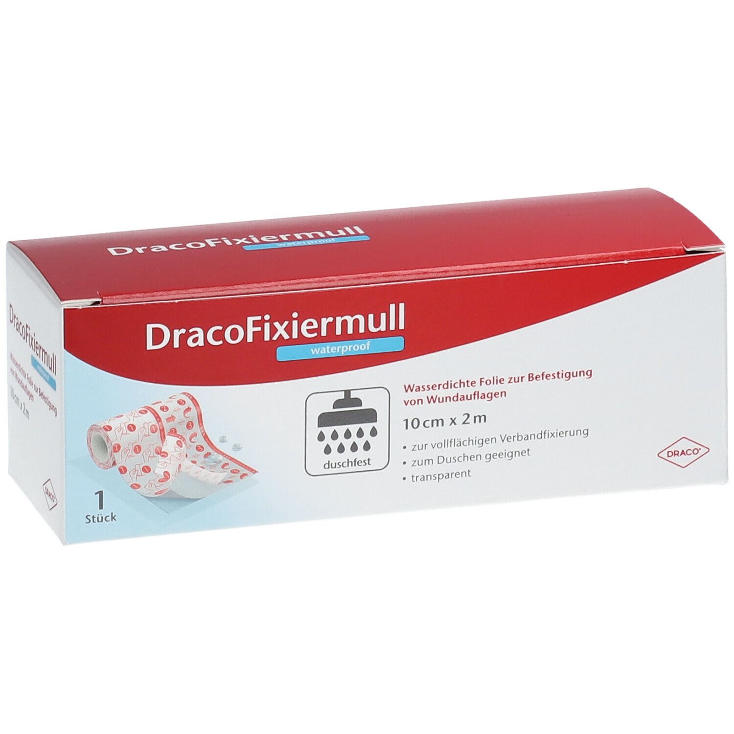 DracoFixiermull waterproof 10 cm x 2 m