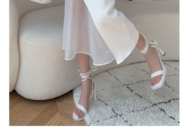 MAVIS - Hoge taille effen asymmetrische midi zeemeerminrok