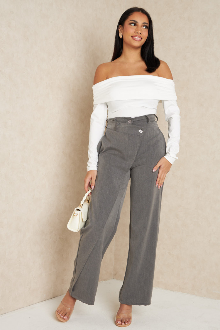 Pantalon asymétrique gris