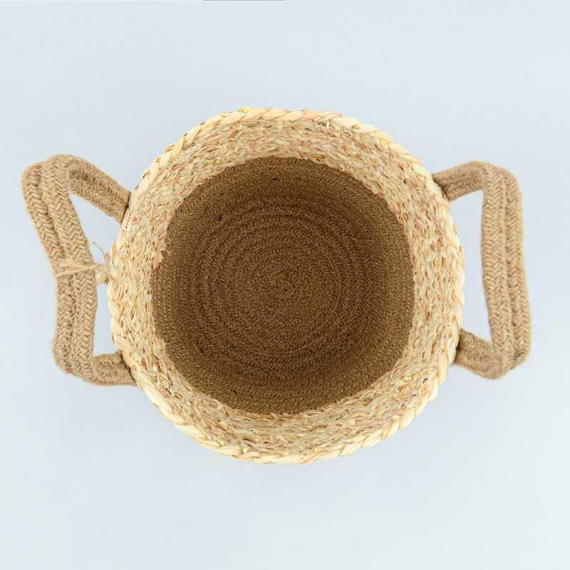 Panier de rangement 'Vahina' rond avec anses