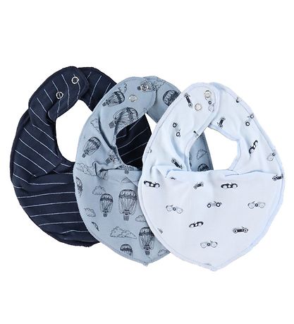 Fixoni Babylätzchen - 3-Pak - Infinity - Dusty Blue m. Print