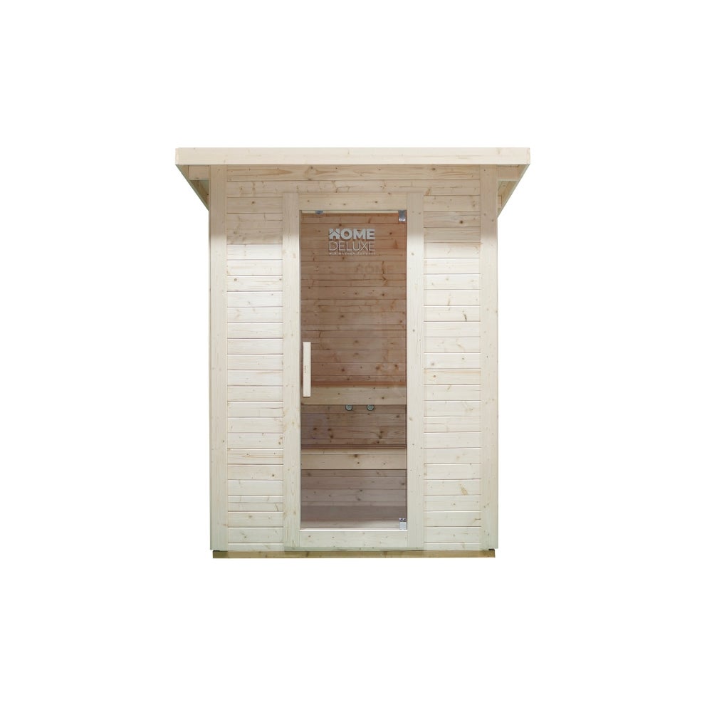 Home Deluxe - Buitensaunahuis TALO M - voor 3 personen, hout: sparrenhout - incl. saunakachel en saunatoebehoren | Tuinsauna, buitensauna, sauna