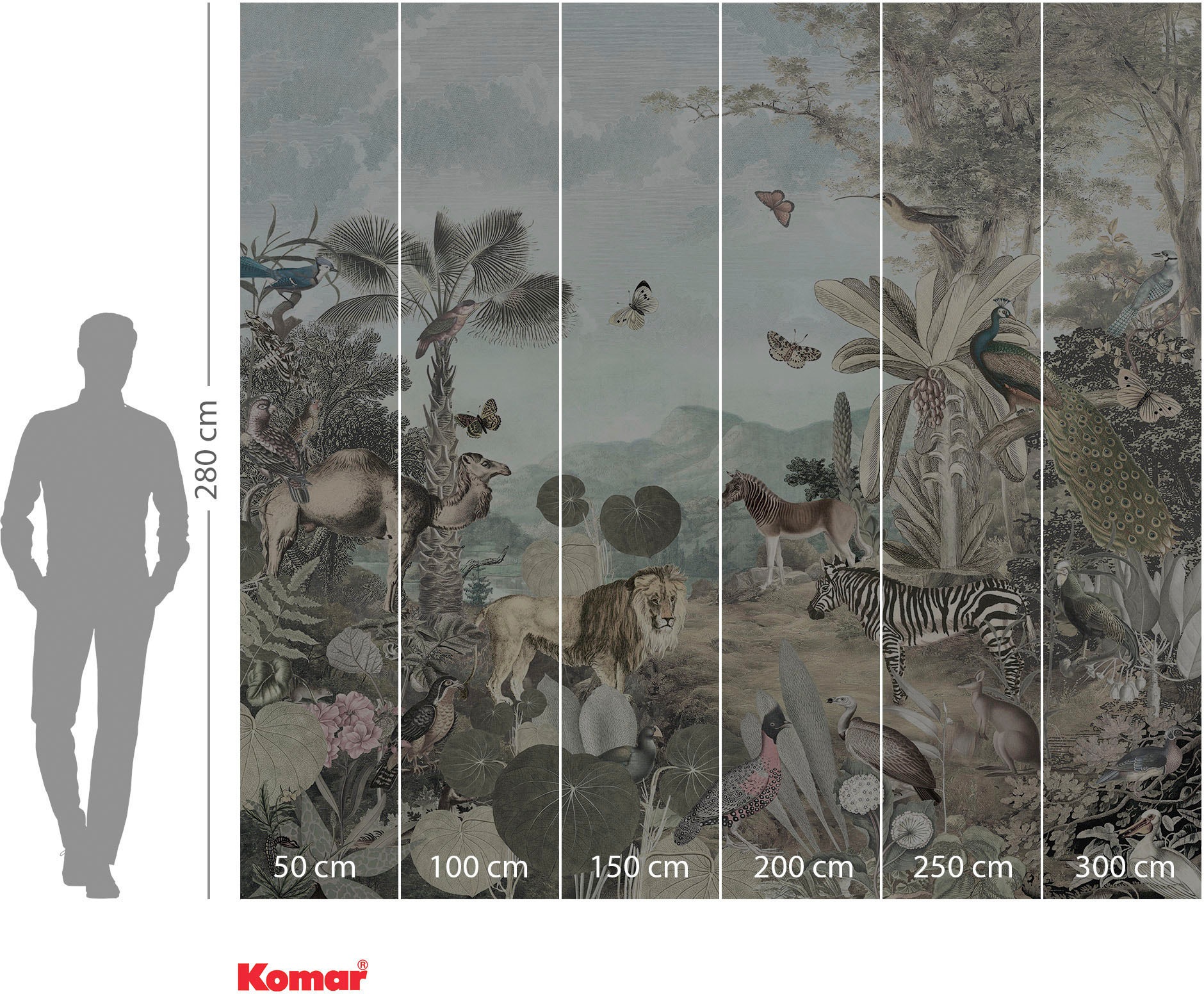 Komar Fototapete »Digitaldruck Vlies -  Peace and Harmony - Grösse 300 x 280 cm« bedruckt glatt Wohnzimmer, Schlafzimmer