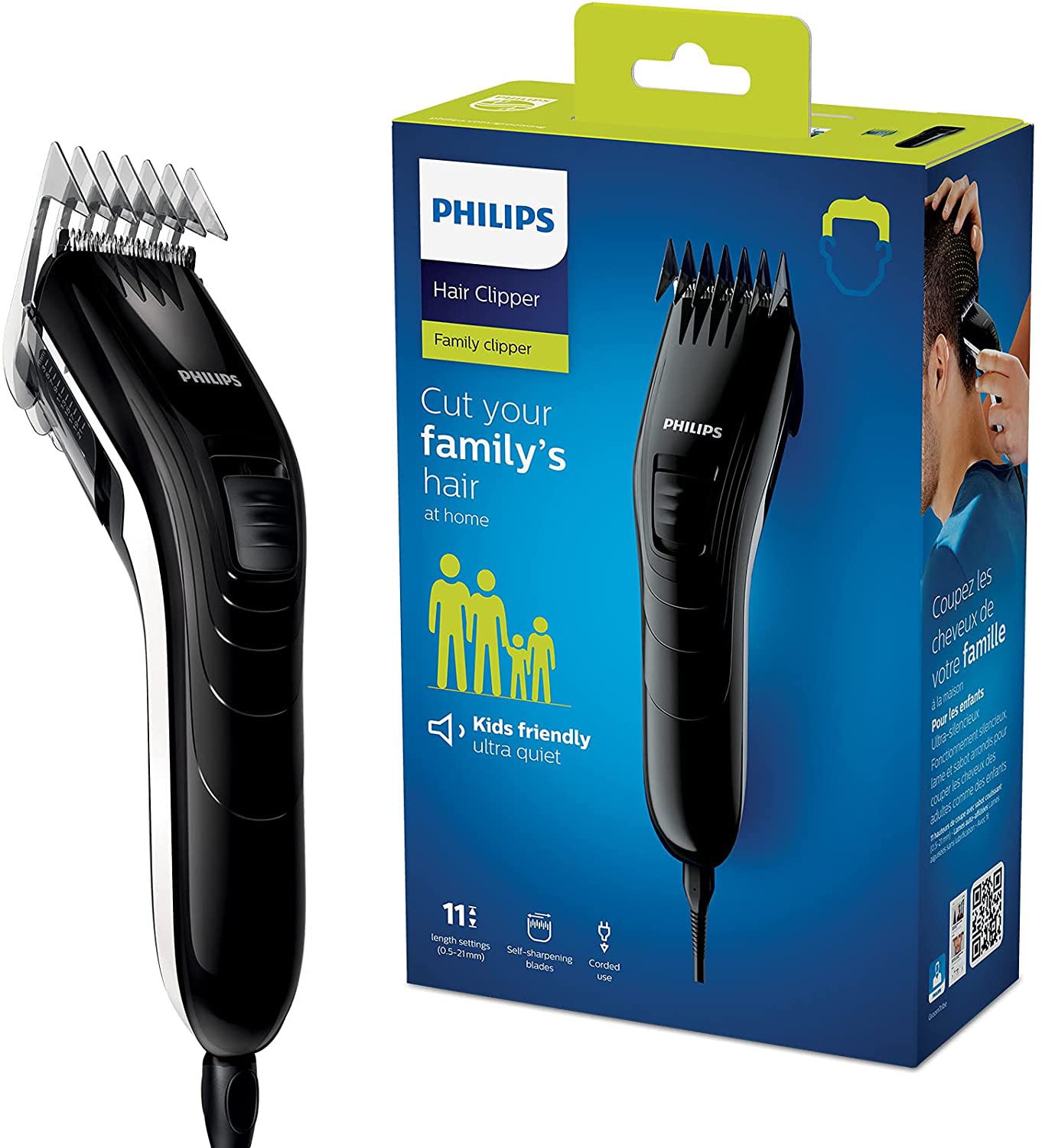 Philips Haarschneider »Series 5000 QC5115/15« 1 Aufsätze mit 11 Längeneinstellungen, Netzbetrieb