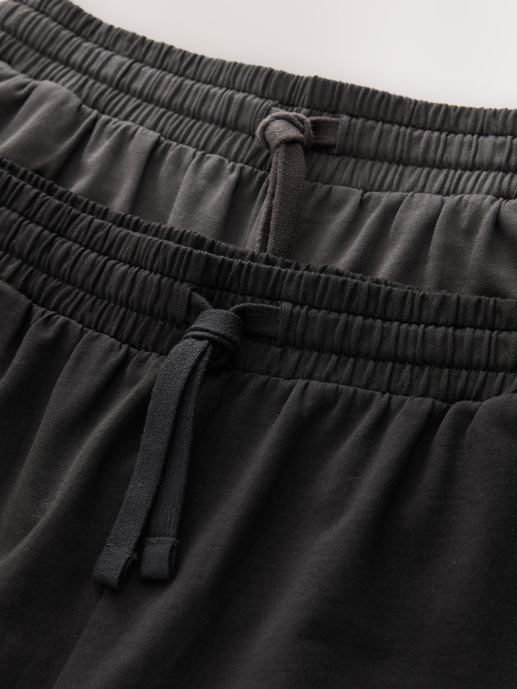 Donkergrijs/zwart - Set van 2 lichtgewicht 100% katoenen joggershorts