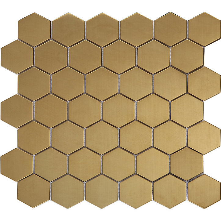 Mosaïque laiton doré 30x30cm Albena GoodHome