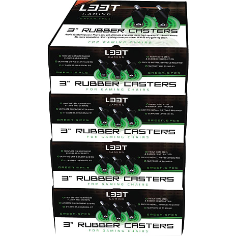 L33T gamer hjul sæt á 5 stk. - grøn
