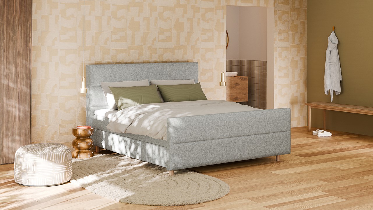 Boxspring Mica - Bold touch ashgrey