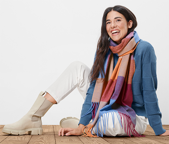 Pullover mit Karostruktur