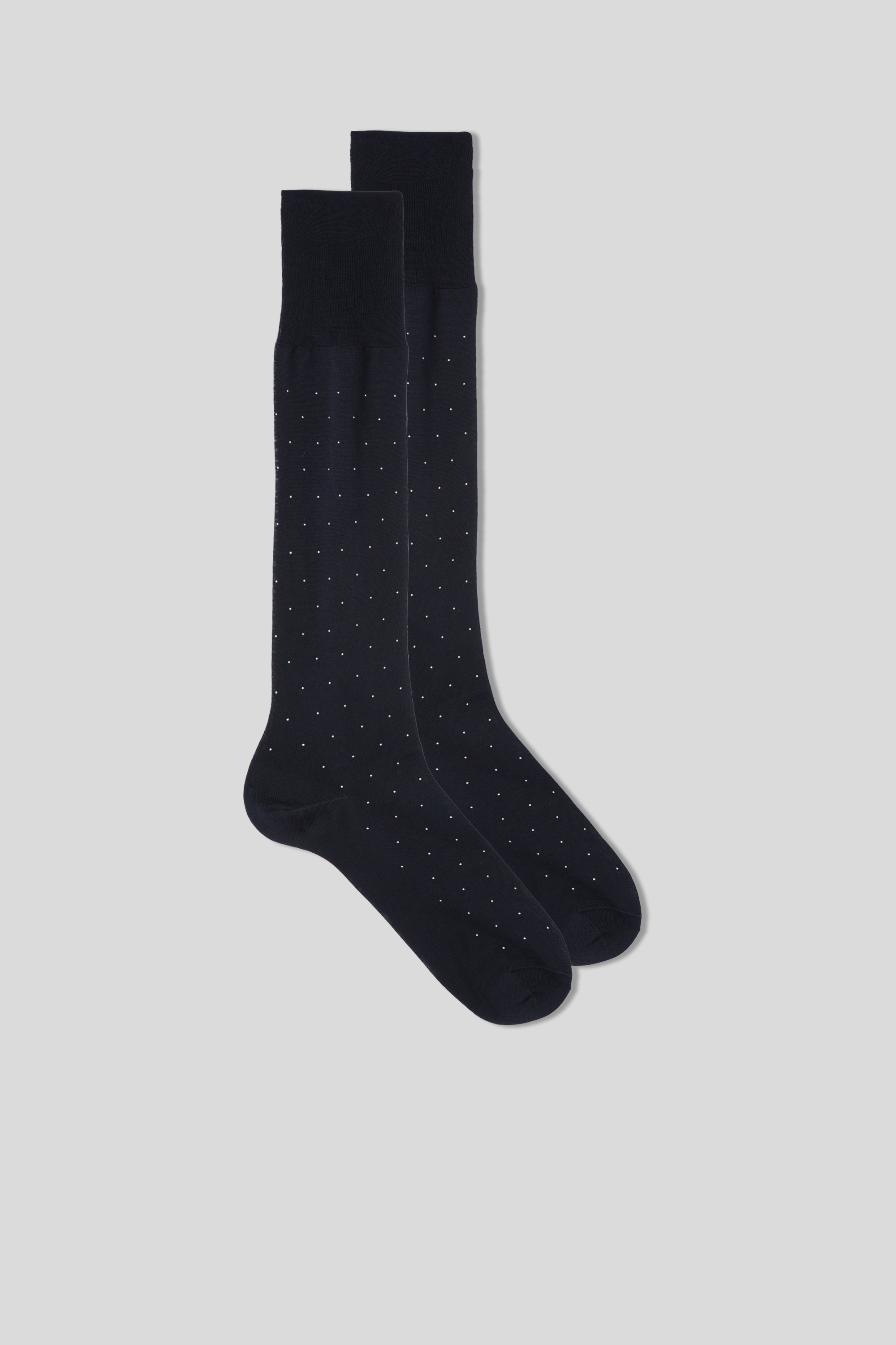 Meias compridas escocesas de tricô com estampas
