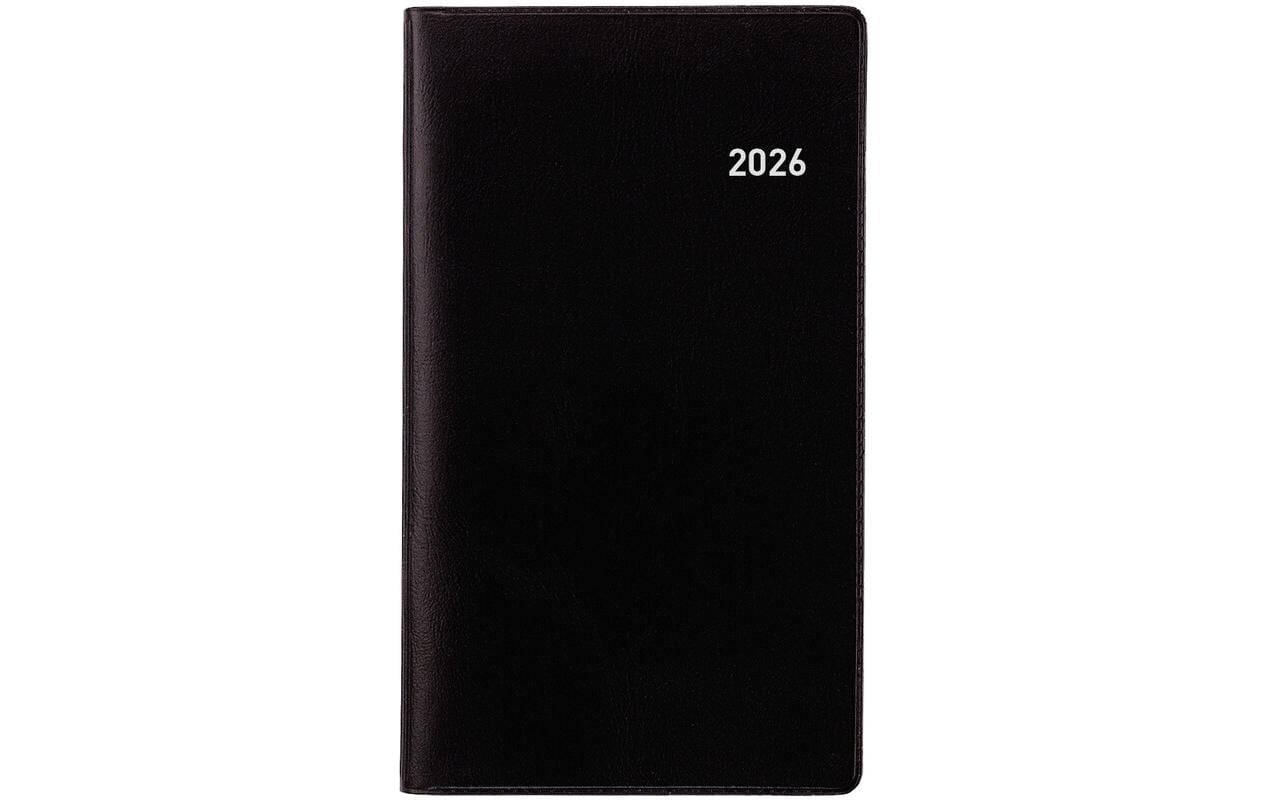 Taschenagenda Planer Luzern Schwarz, 8.7 x 15.3 cmWochenplaner 2026