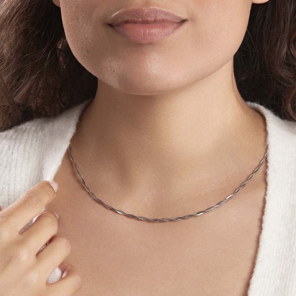 Collier Ciel Argent Blanc