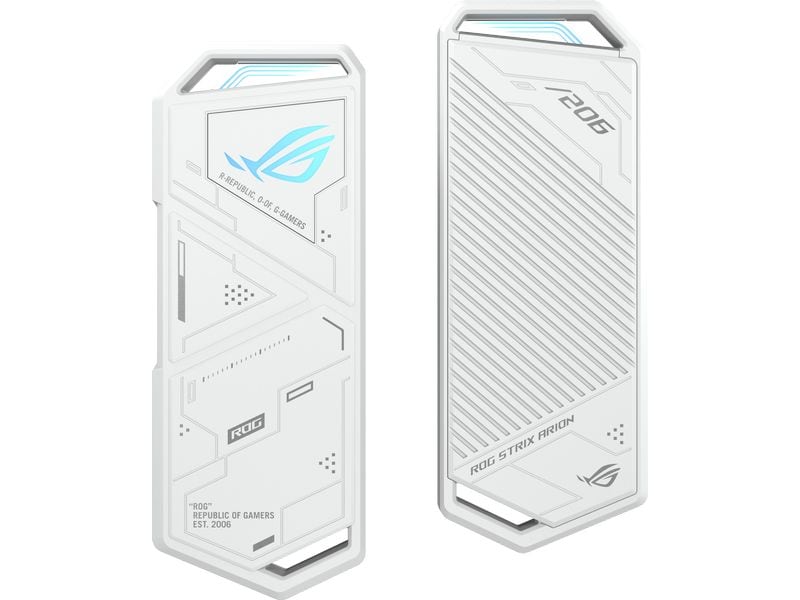 ASUS Externes Gehäuse ROG Strix Arion White Edition M.2 M.2 NVMe-SSD-Gehäuse bis zu 10 Gbps Übertragung