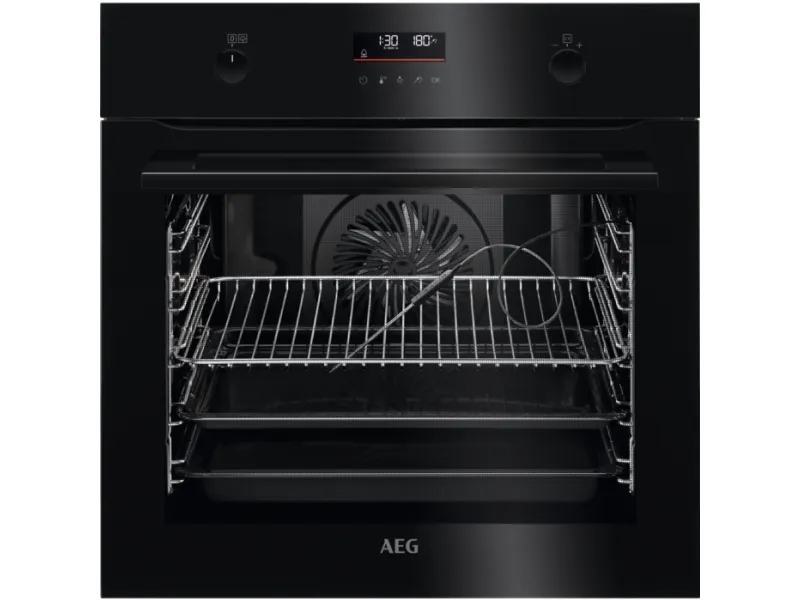 AEG 6000 SteamBake BPK556260B - Ovn - med dampfunktion - til indbygning - niche - bredde: 56 cm - dybde: 55 cm - højde: 59 cm - med selv-rengøring - Klasse A  - sort