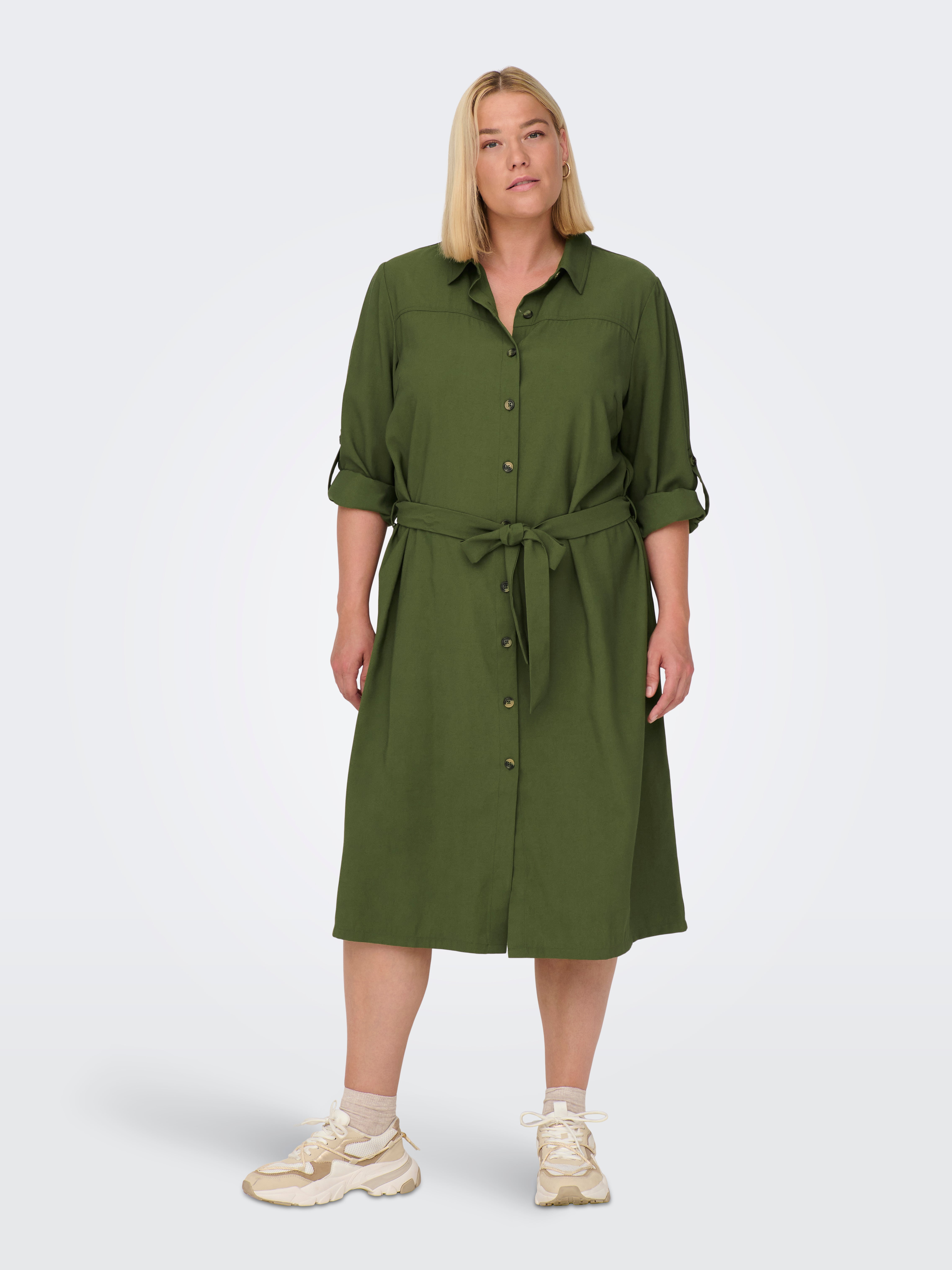 CARNABI Langes Kleid Winter Moss
