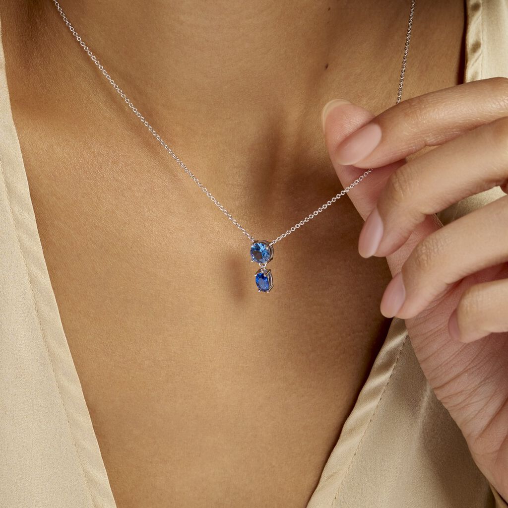 Collier Argent Blanc Brenna Oxydes De Zirconium