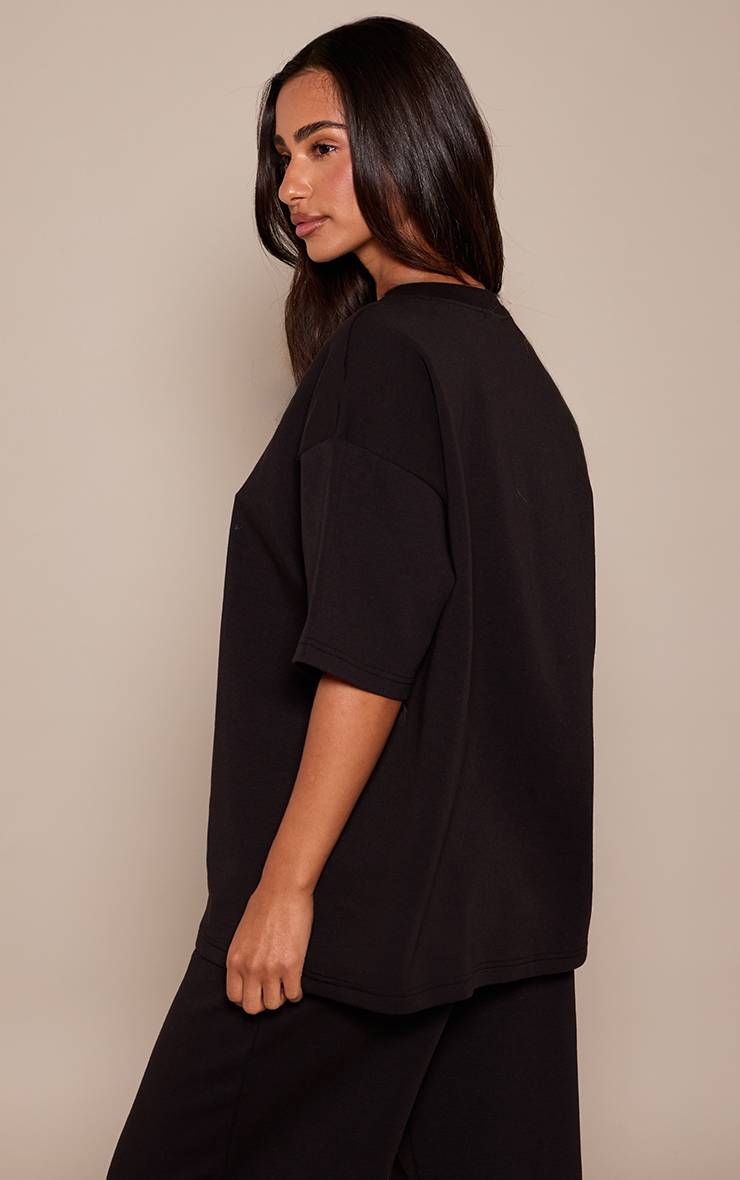 Noir T-shirt Oversize Boxy Petite