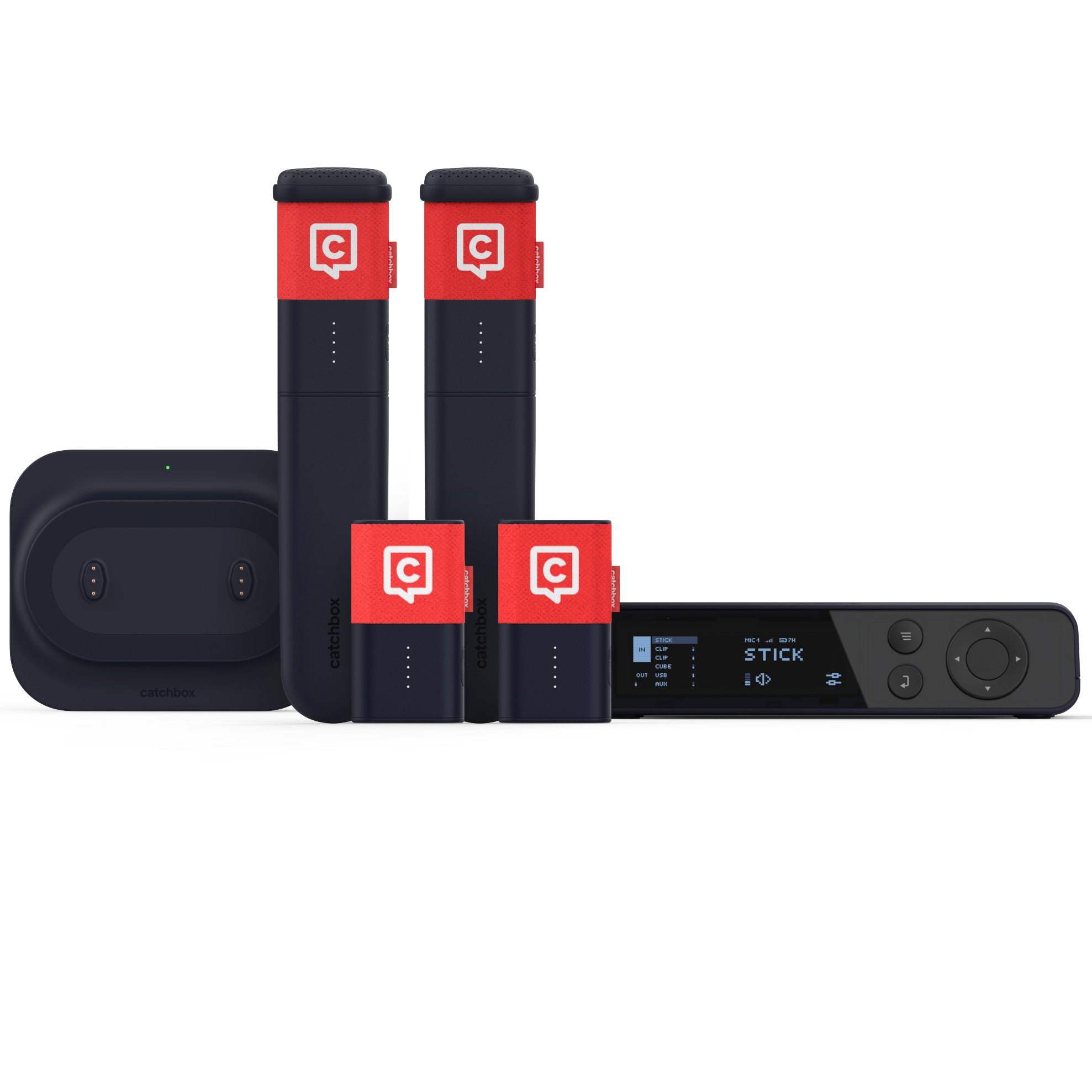 Catchbox Plus System 4 channel 2 Clip 2 Stick draadloze combinatieset