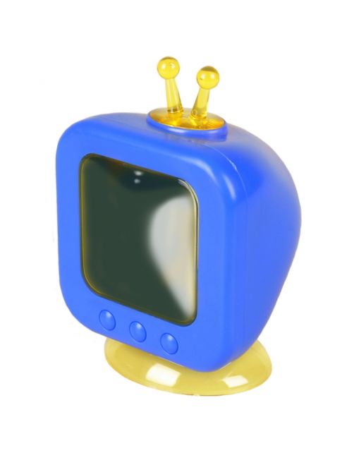 Flamingo Knaagdierenspeelgoed Betrand Tv - Speelgoed - 9x7x13 cm Blauw Wit Geel