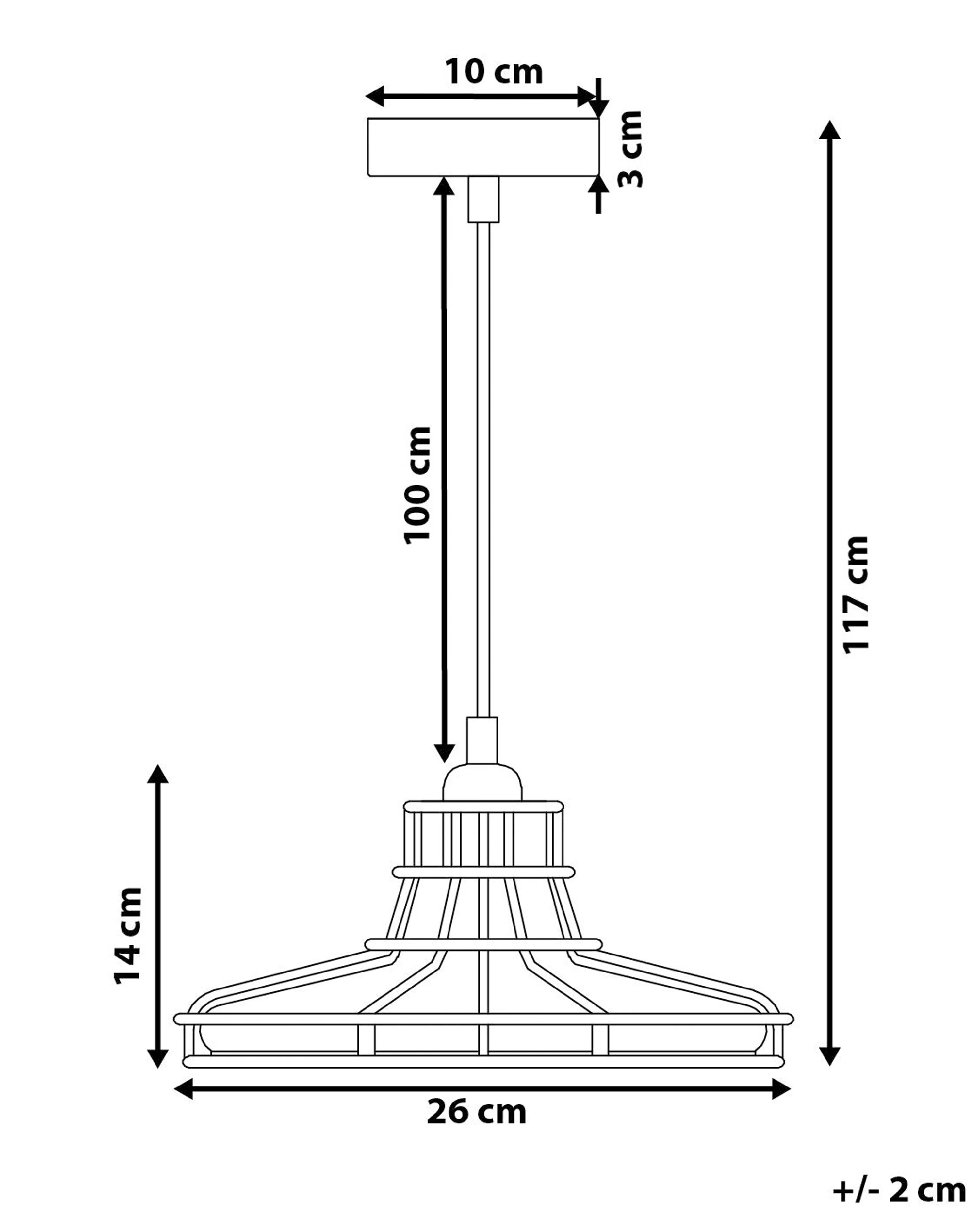 Hanglamp TORRE Glas Koper
