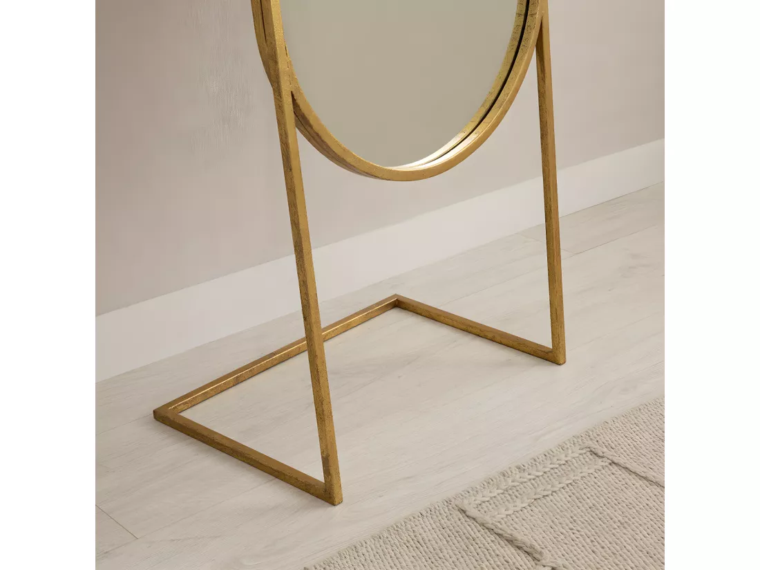 Miroir sur pied métal 165 cm x 51,5 cm-Loen
