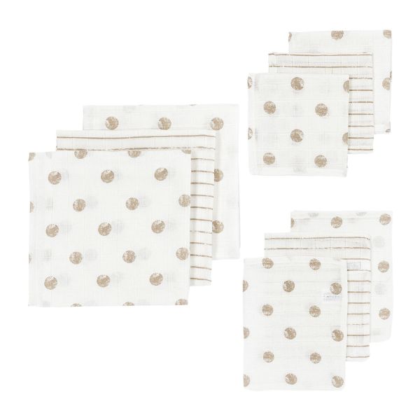 Meyco Hydrofiel Starterset - Dot Stripe - Sand
