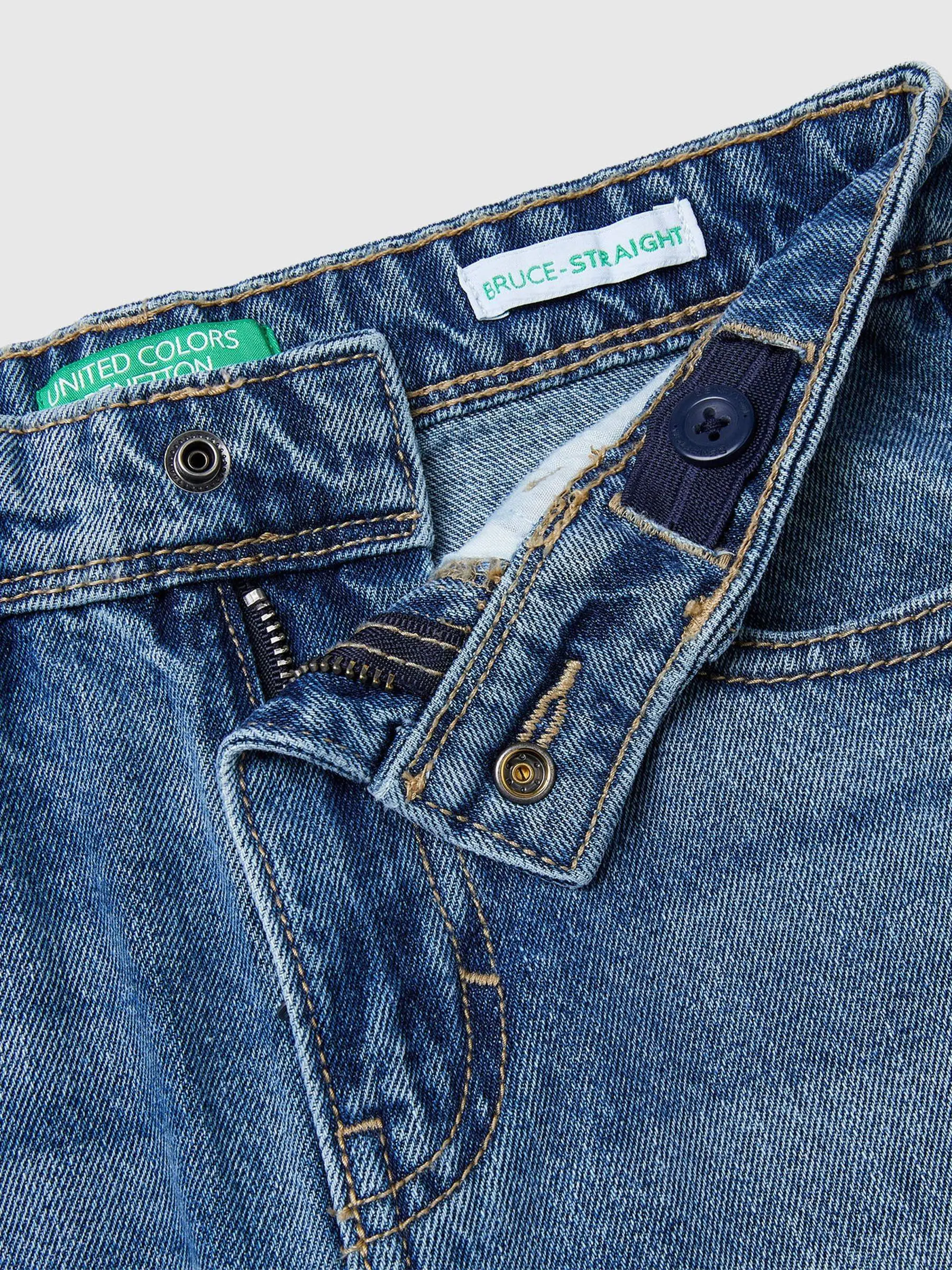 Benetton blauwe Bruce rechte jeans voor Jongens (6-14 jaar)