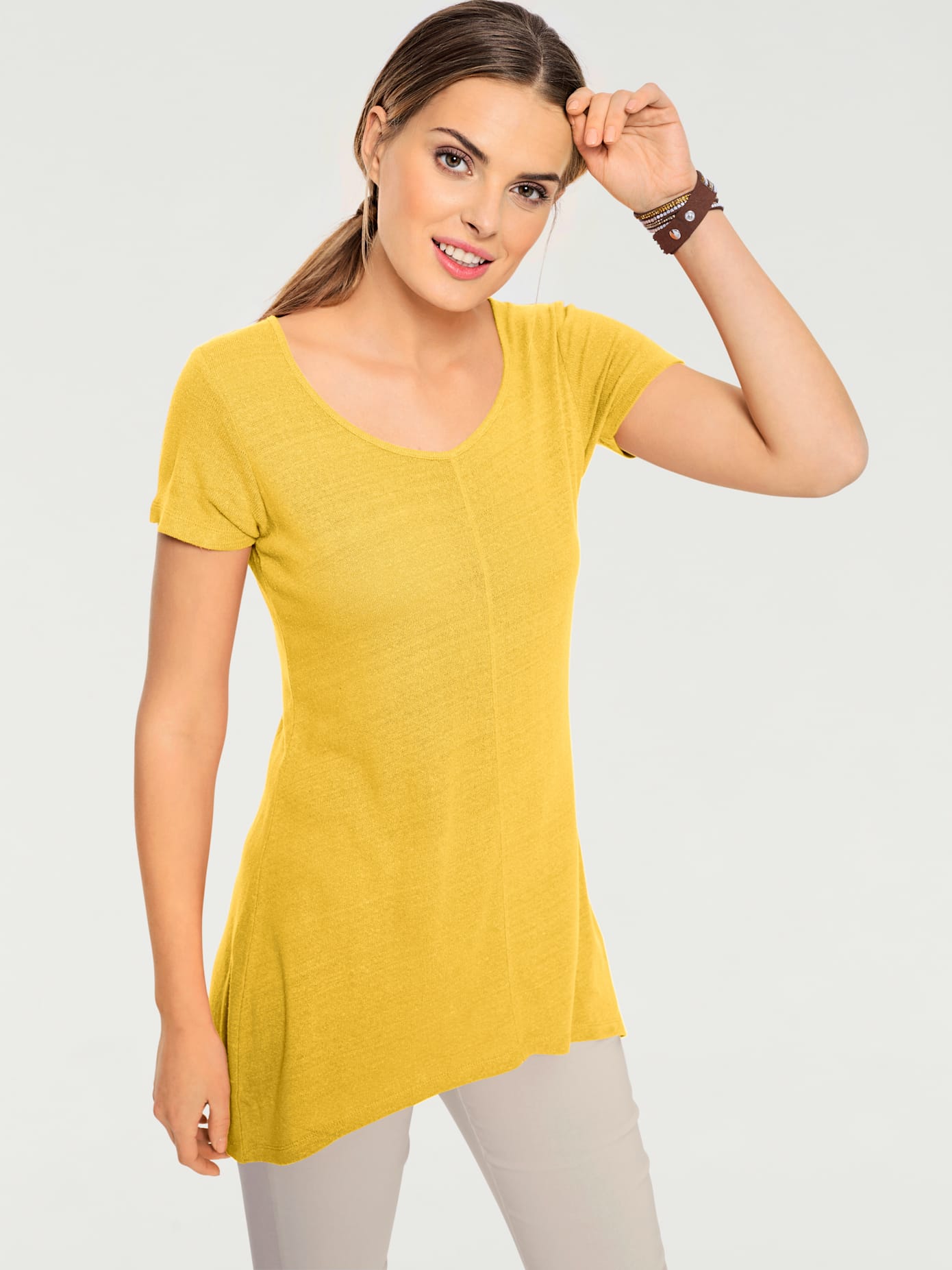 T-shirt long coupe évasée tendance