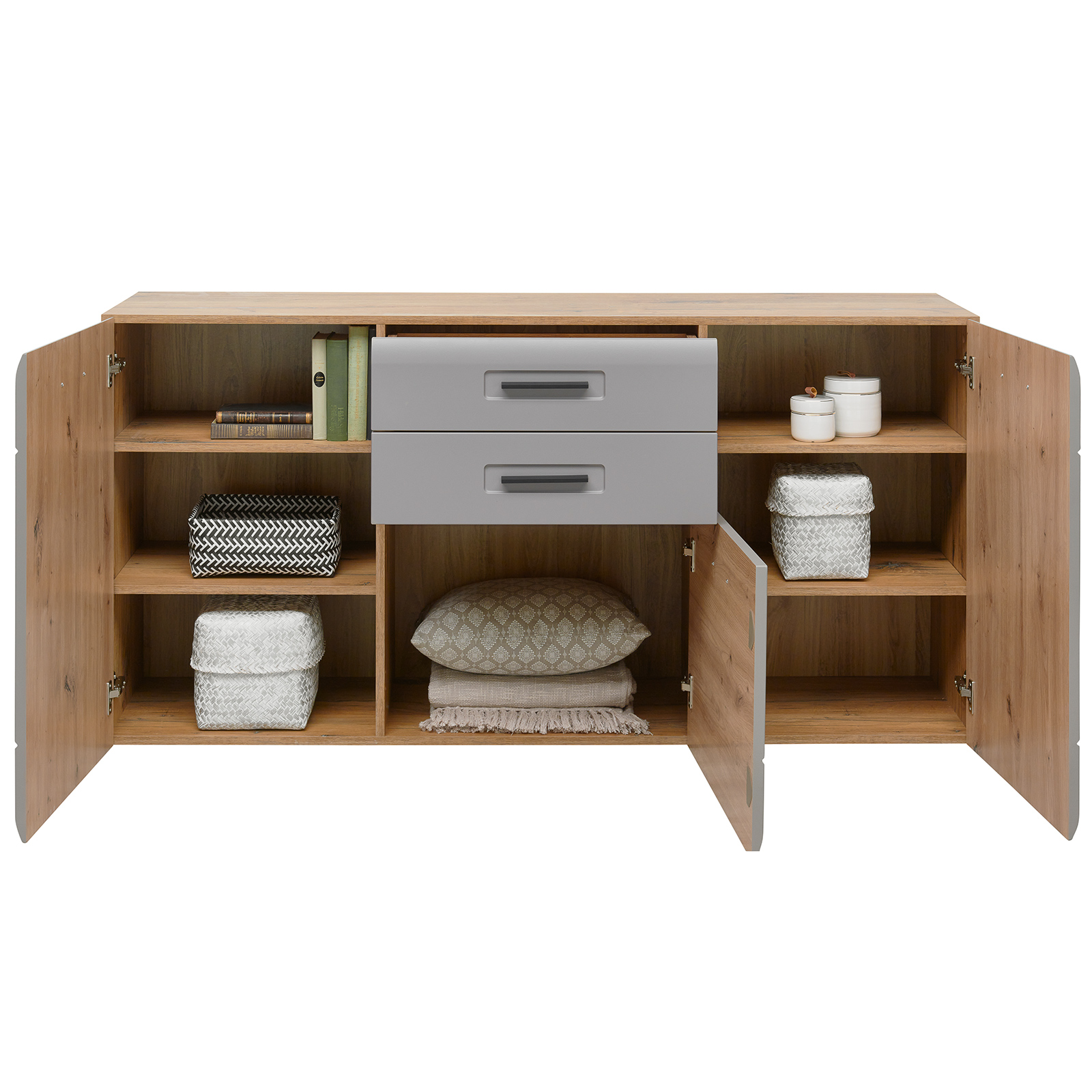 Luca Bessoni Sideboard AURIS - Basalt-Flagstaff Eiche - 163 cm