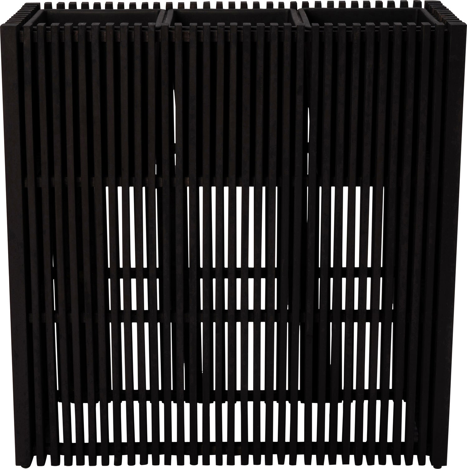Intratuin bloempot op poten Latten zwart 90 x 33 x 90 cm