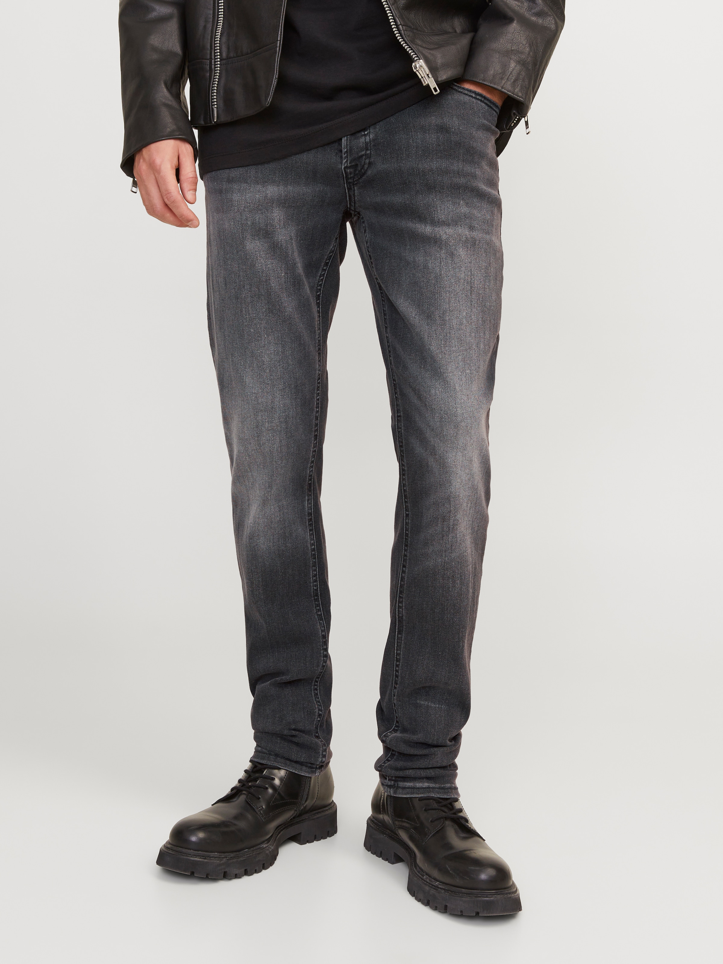 Jack & Jones Slim-fit-Jeans »JJIGLENN  Slim-Fit mit Stretch und praktischer 5-Pocket-Form«, mit Abriebeffekten