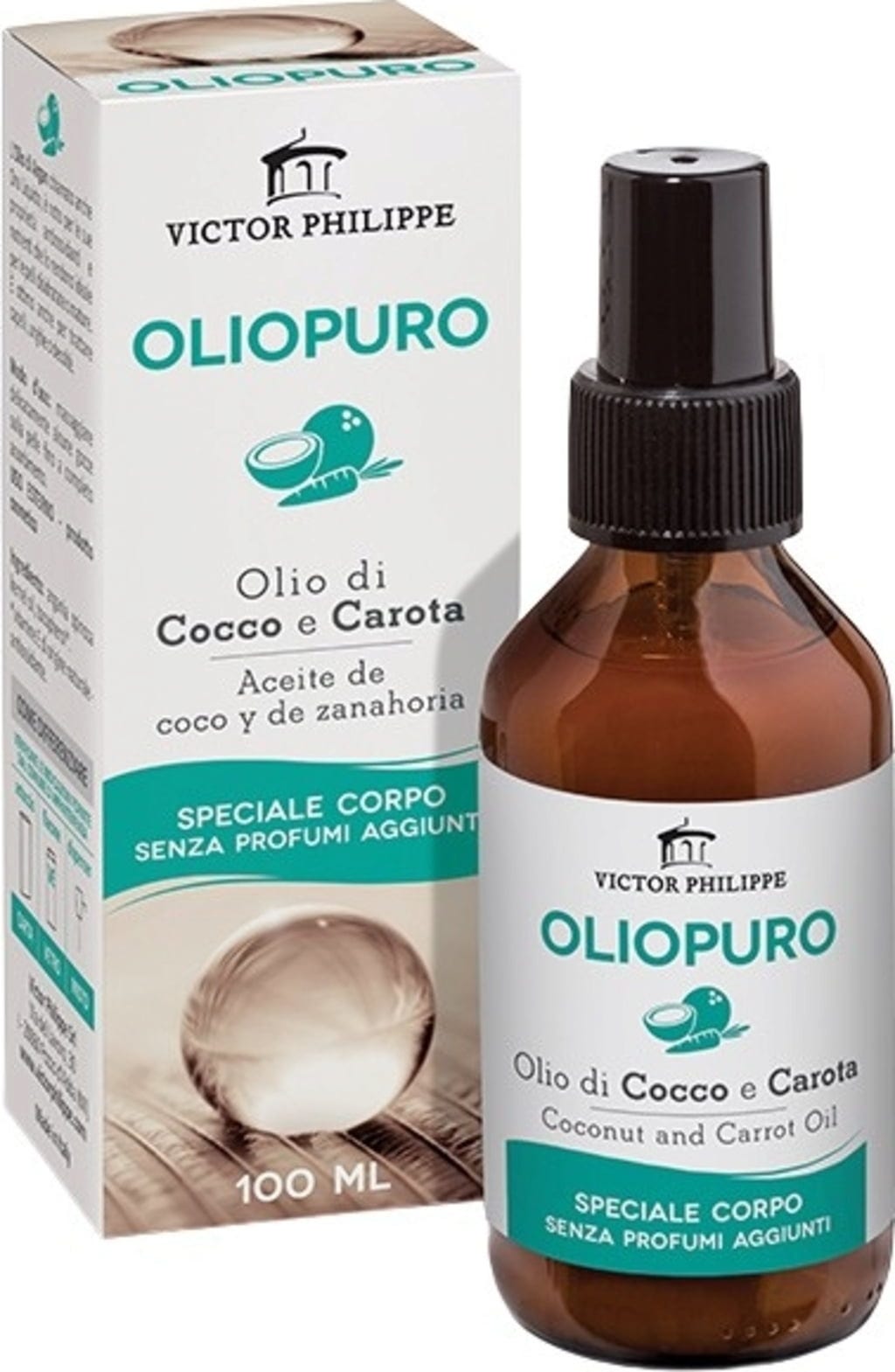 VICTOR PHILIPPE  OLIOPURO Coconut & Carrot Oil, 100 ml