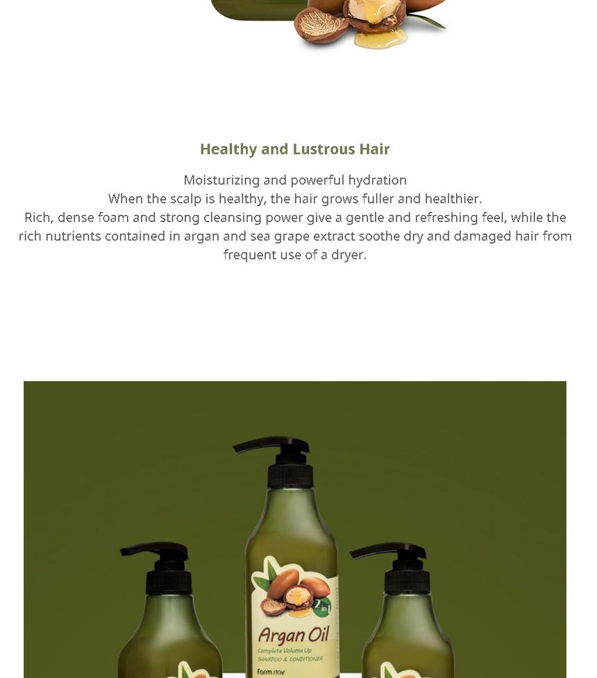 Farm Stay - Argan Oil Complete Volume Up Shampoo & Conditioner