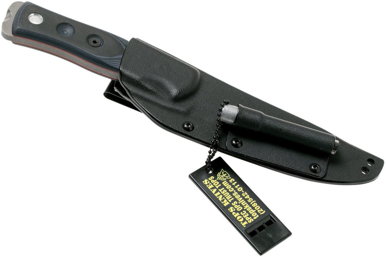 TOPS Knives B.O.B. Fieldcraft 154CM Blue/Black G10 BROS-154-BB bushcraftmes