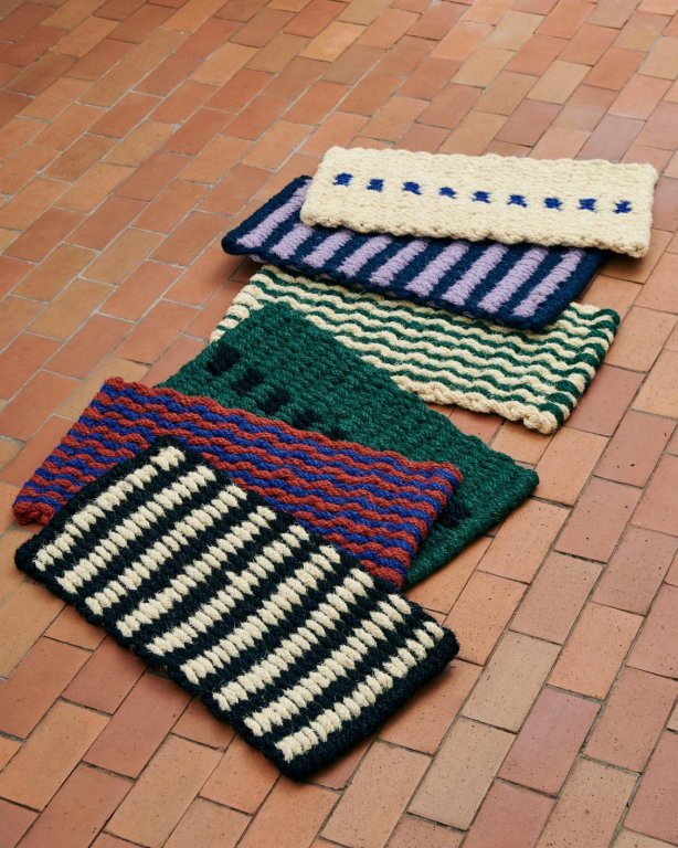 Hay Coco deurmat Stripe 40x80 Dark Green/White