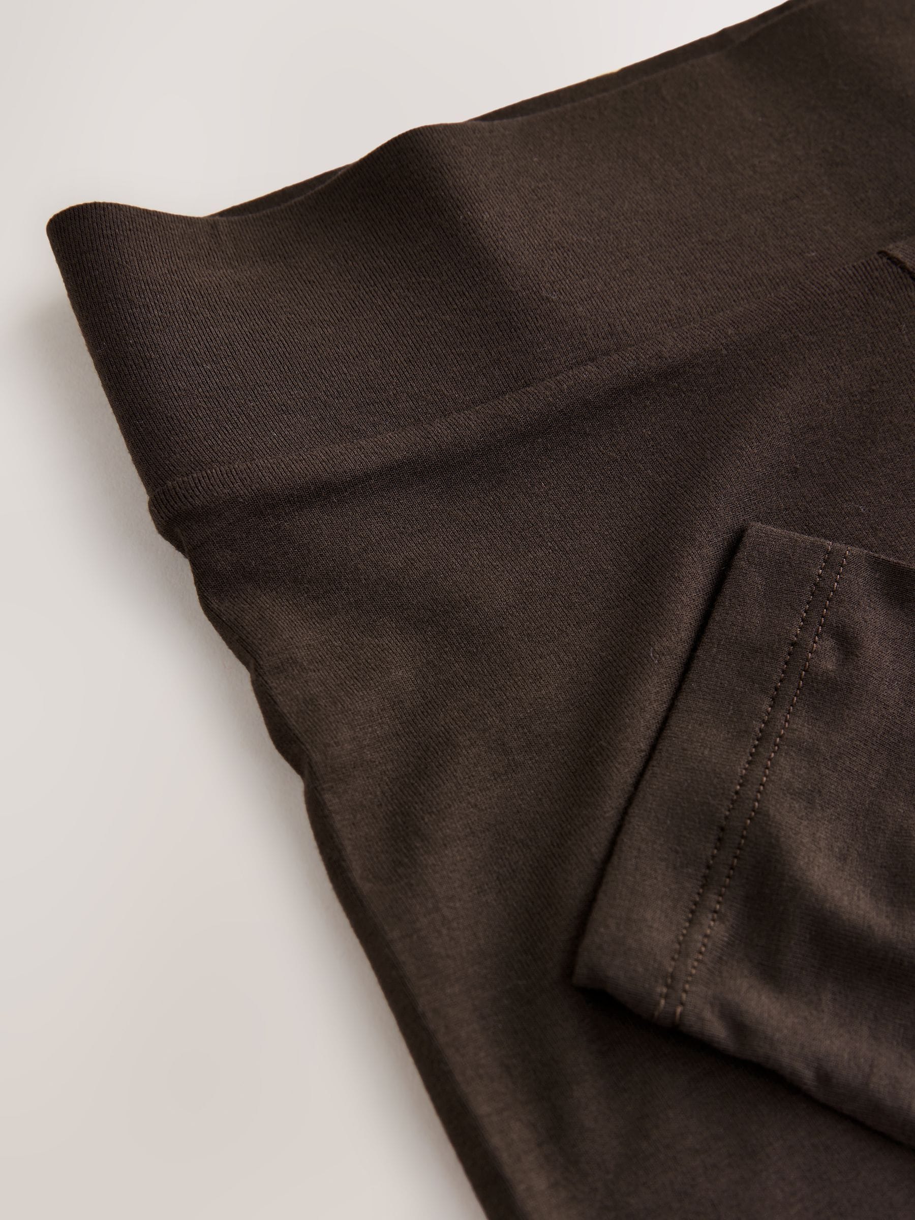 Bruin - Katoenen legging met hoge taille