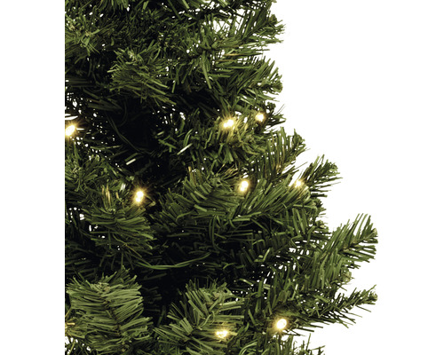 Kunstkerstboom, dennenboom in jutezak, Lafiora, verlicht, 45 cm hoog, groen, incl. LED