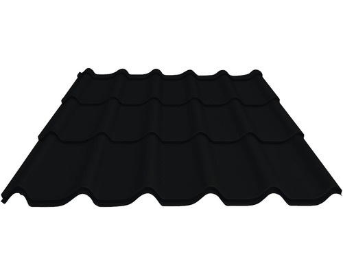 PRECIT metalen tegel, diepzwart RAL 9005, 2160 mm x 1170 mm x 0,5 mm