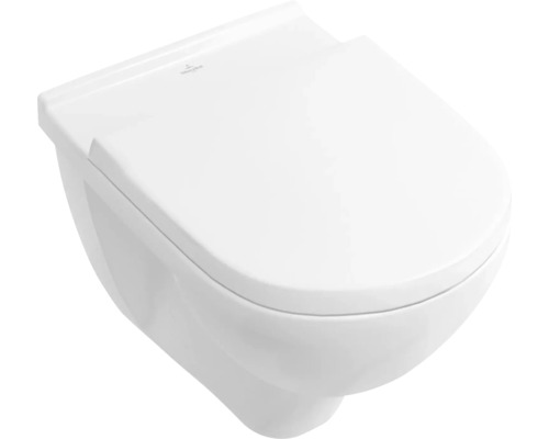 Villeroy & Boch wandcloset O.novo, diepspoel, open rand, glanzend wit met toiletzitting 5660HR01