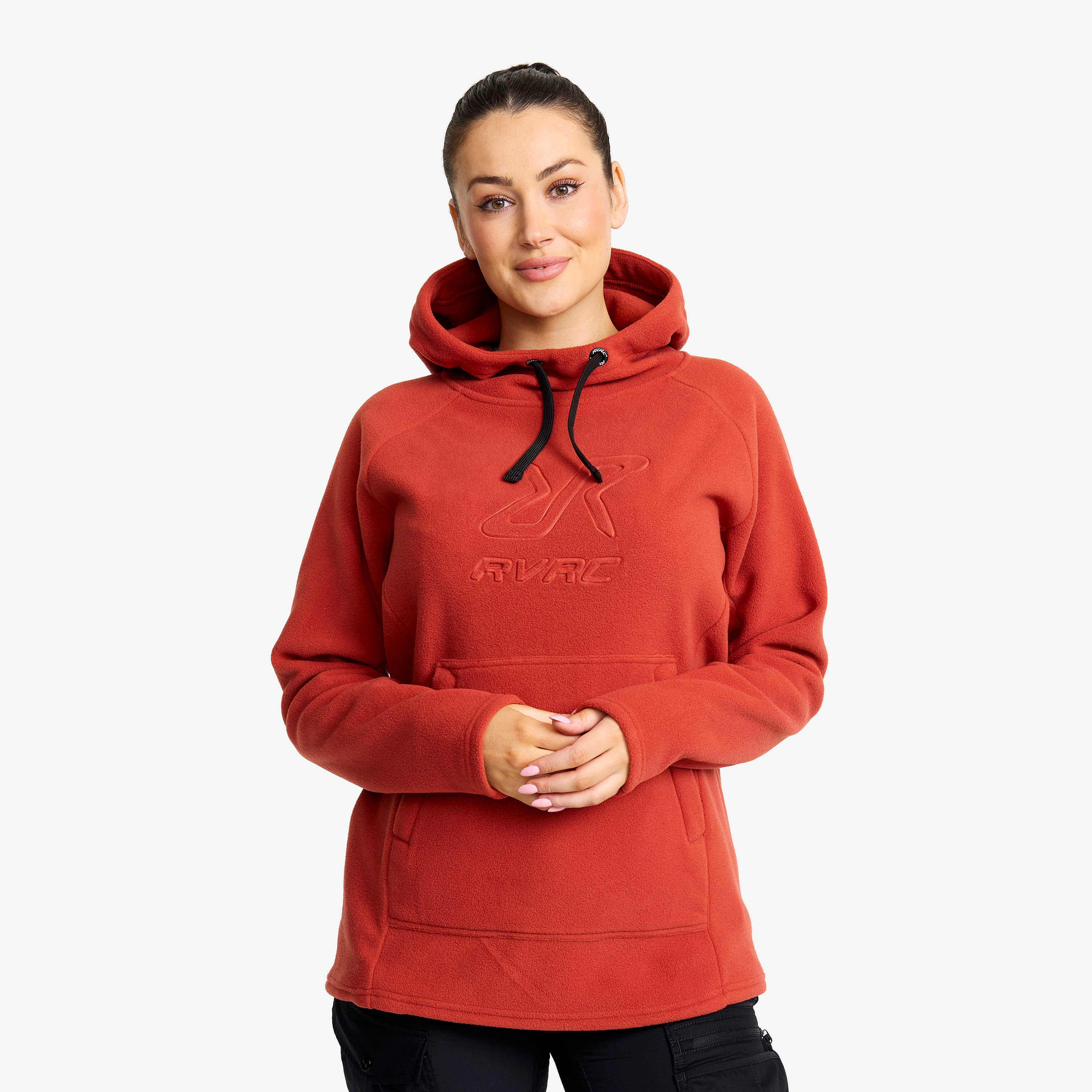 Polar Fleece Hoodie  Dame Cinnabar