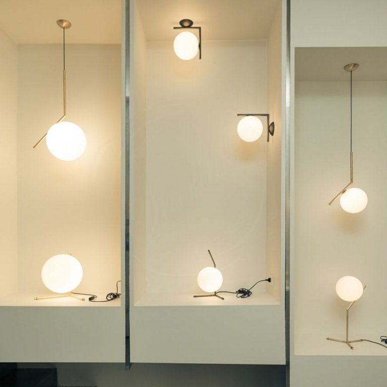 Flos IC Lights C/W2 wandlamp chroom