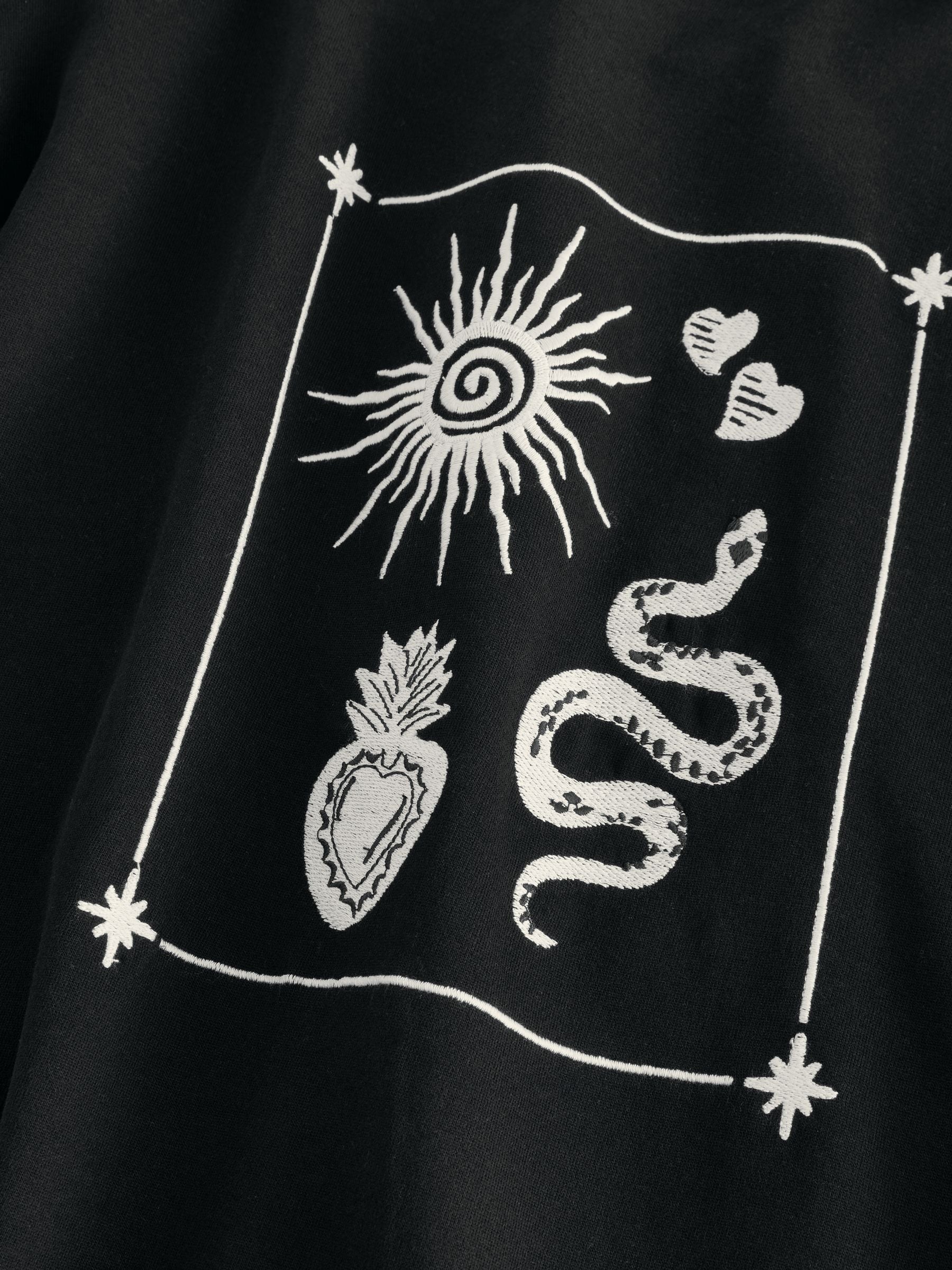 Zwart - Never Fully Dressed Embroidered Sweatshirt