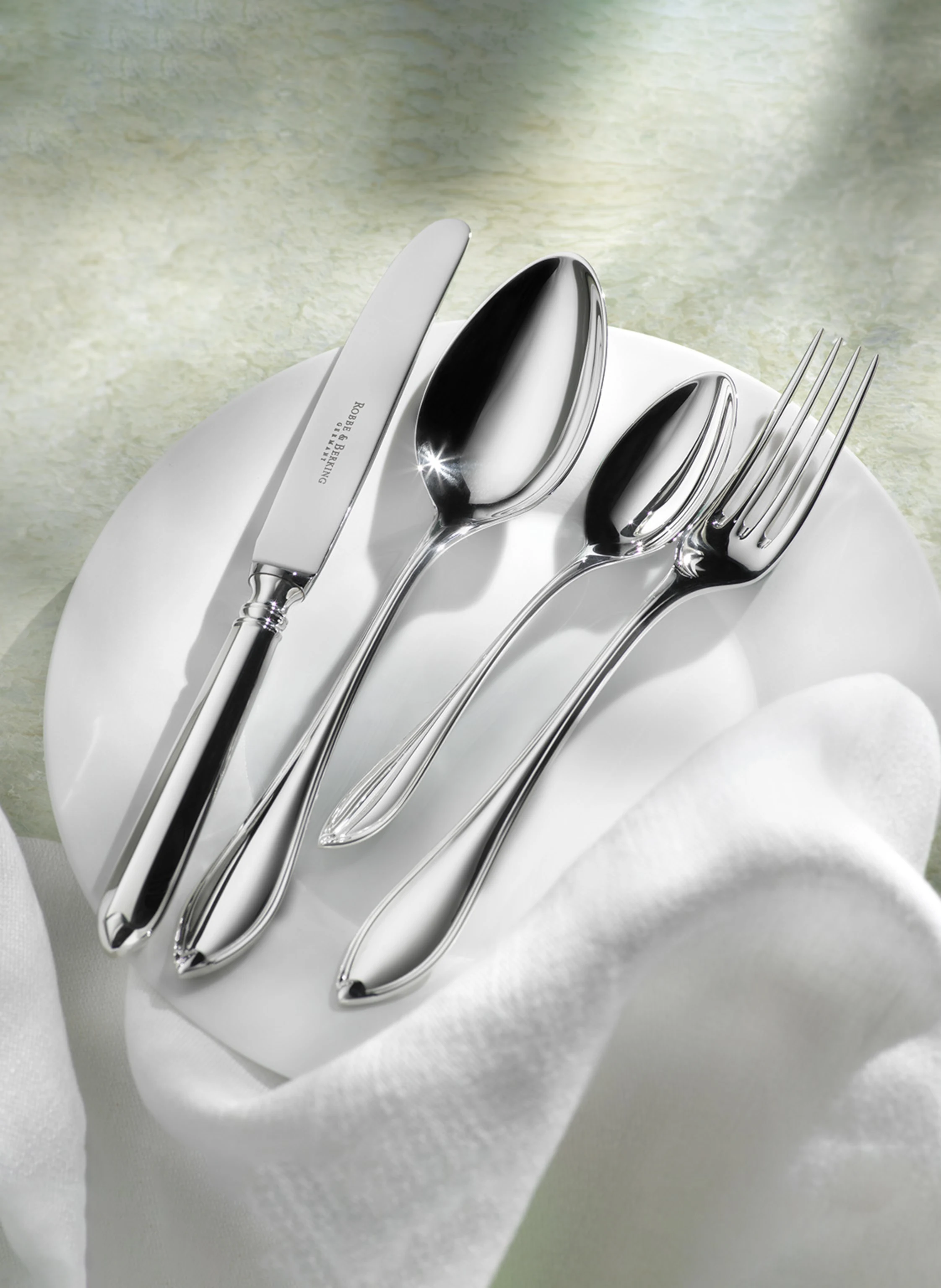 ROBBE & BERKING 4-tlg. Kinderbesteck Navette (925 Sterlingsilber)